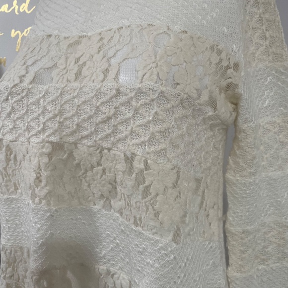 Meadow Rue XS Lace / Embroidered top Super cute Summer/L-S - Picture 4 of 5